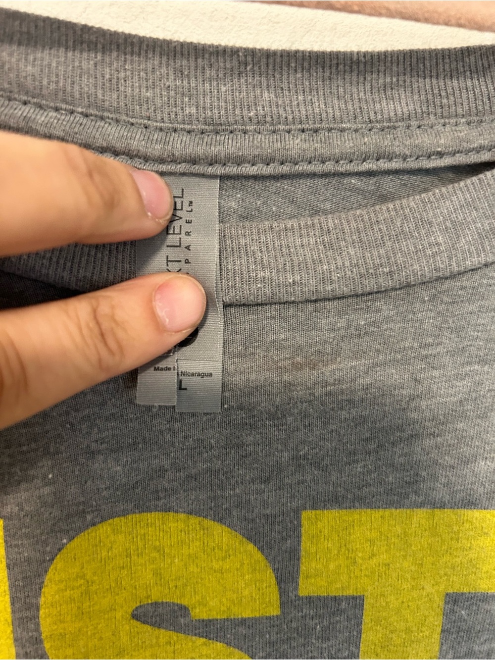 Next Level Apparel Heather Gray Tee with Multicolor AUSTIN Stack - Picture 3 of 3
